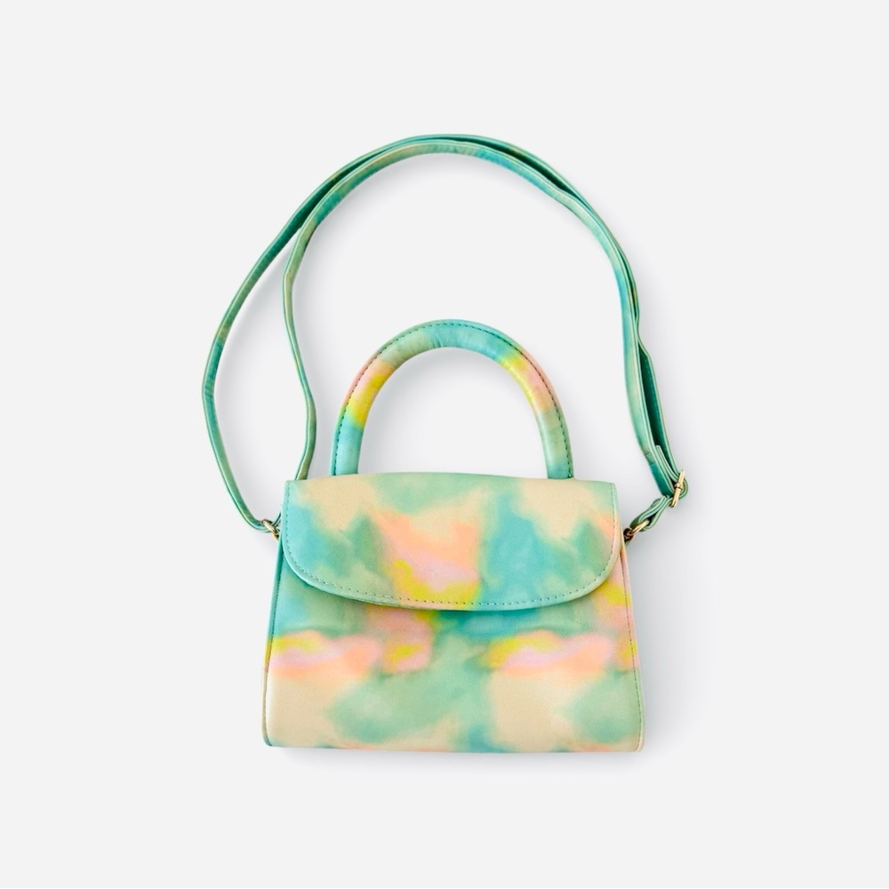 Art Class Kids Girls Pastel Tie-Dye Purse Mini‎ Bag Green Pink Yellow Blue